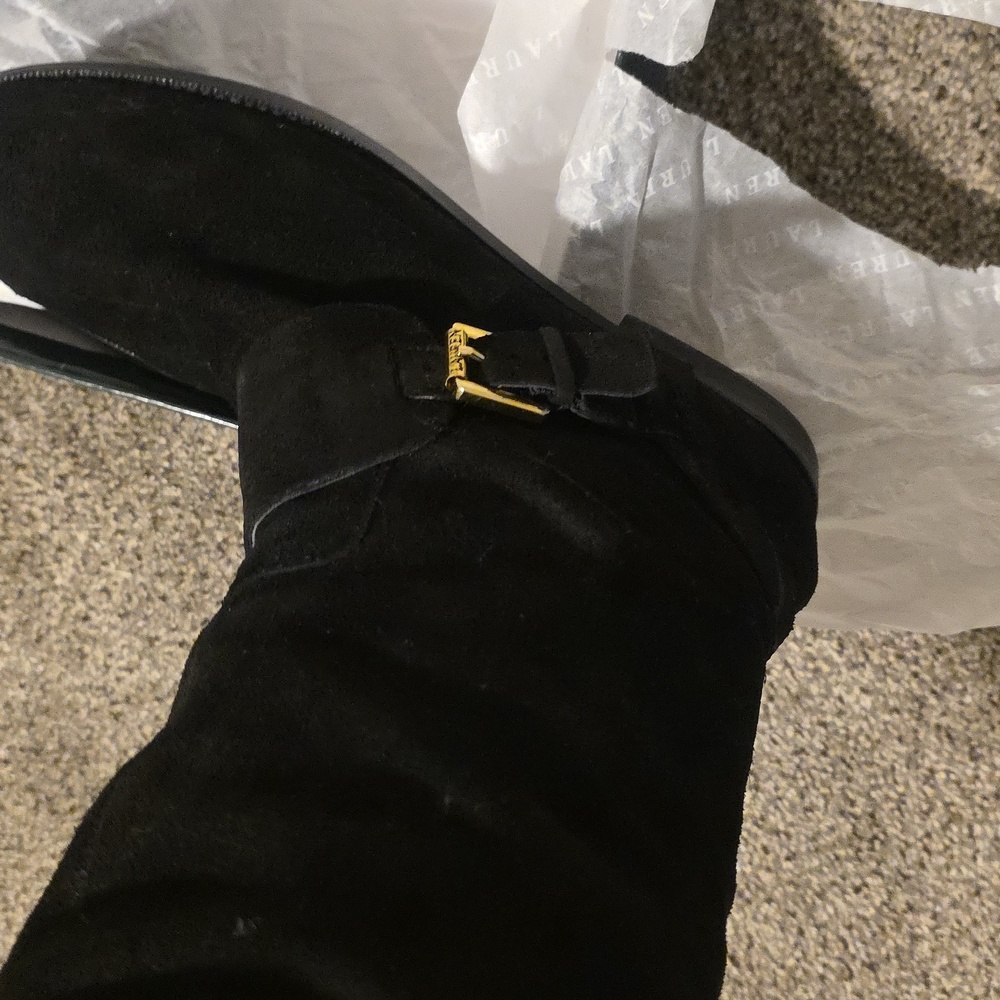 Pre-owned Above The Knee Ralph Lauren Suede Boots Sz 10m - Picture 7 of 14